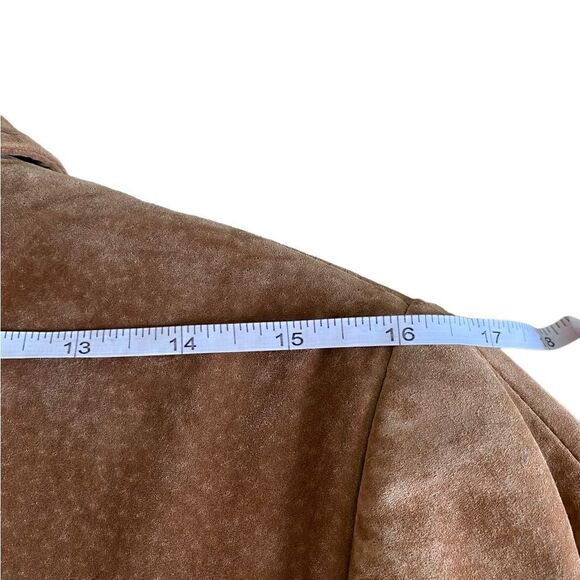 FABULOUS Alfred Sung Brown Long Suede Coat - Picture 11 of 15